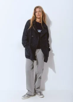 Abrigo cruzado con lana*Brownie Clearance