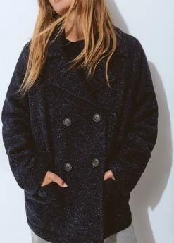 Abrigo cruzado con lana*Brownie Clearance