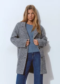 Abrigo espiga textura*Brownie