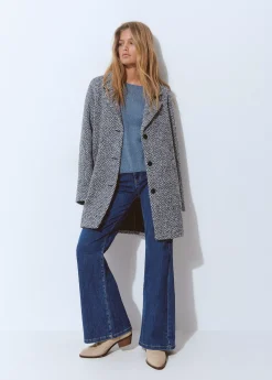 Abrigo espiga textura*Brownie