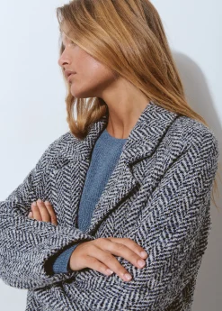 Abrigo espiga textura*Brownie