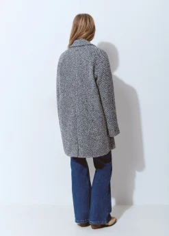 Abrigo espiga textura*Brownie