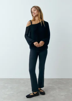 Blusa asimétrica manga larga*Brownie Clearance