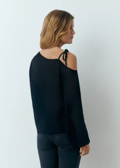 Blusa asimétrica manga larga*Brownie Clearance