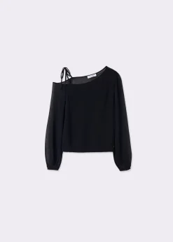 Blusa asimétrica manga larga*Brownie Clearance