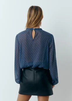 Blusa detalle chocker brillos*Brownie