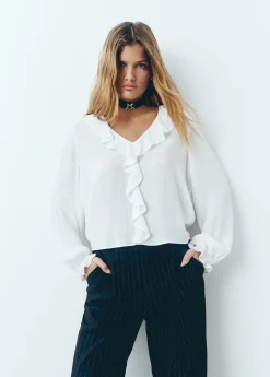 Blusa escote volantes*Brownie Hot