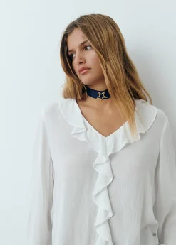 Blusa escote volantes*Brownie Hot