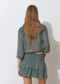 Blusa estampado bicolor*Brownie Clearance