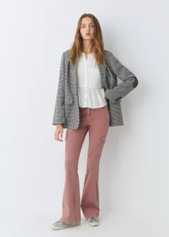 Blusa smock con botones plumeti*Brownie Outlet