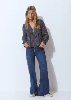 Blusa smock pecho bicolor*Brownie New