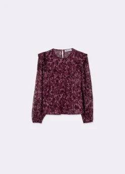 Blusa volantes mangas estampada brillo*Brownie Best