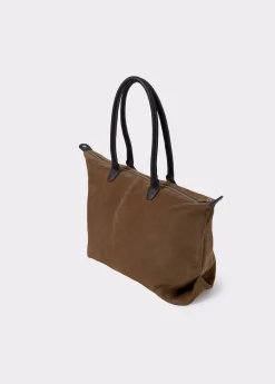 Bolso piel shopper cremallera*Brownie