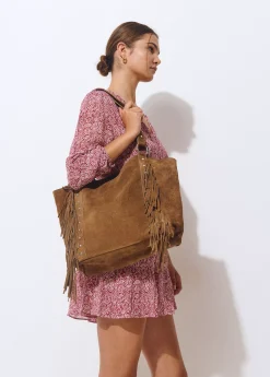 Bolso piel shopper flecos*Brownie Sale