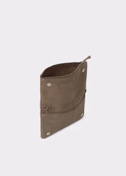 Bolso piel solapa bolitas*Brownie New