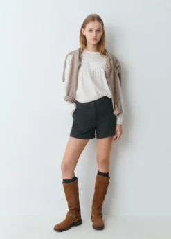 Bota alta piel hebillas*Brownie Sale