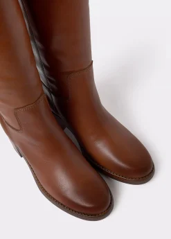 Bota gaucha piel tacón*Brownie Clearance