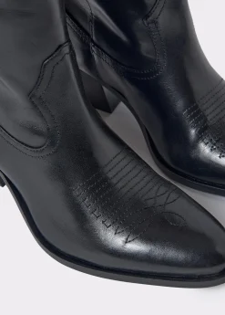 Bota piel campera tacón*Brownie Best