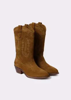 Bota piel cowboy*Brownie Clearance