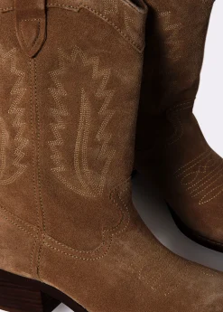 Bota piel cowboy*Brownie Clearance