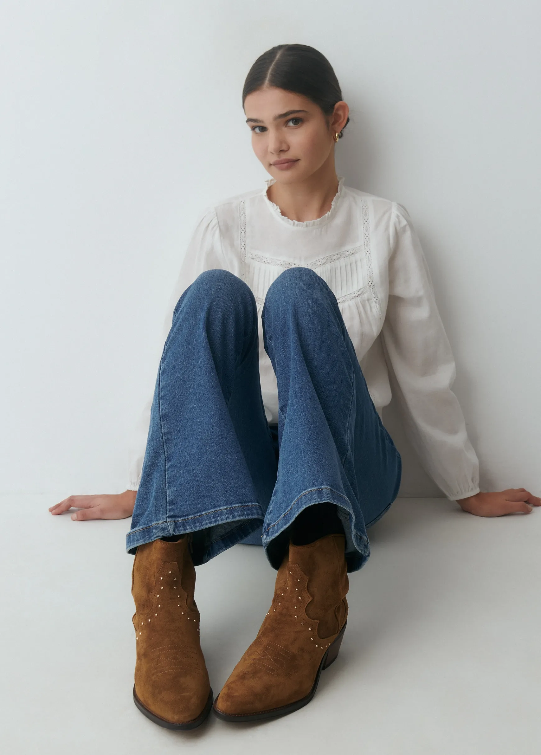 Botín piel tachitas*Brownie Clearance