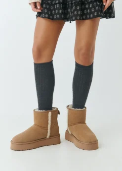 Botín plataforma piel pelo*Brownie