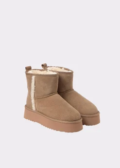 Botín plataforma piel pelo*Brownie