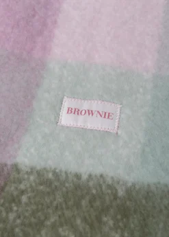 Bufanda gruesa cuadros flecos*Brownie New