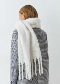 Bufanda gruesa lisa flecos*Brownie