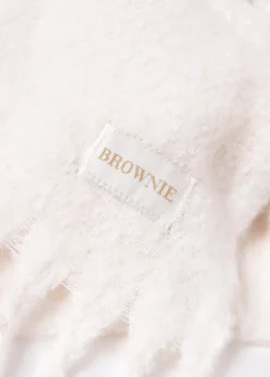 Bufanda gruesa lisa flecos*Brownie