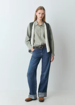 Camisa básica lisa*Brownie Clearance