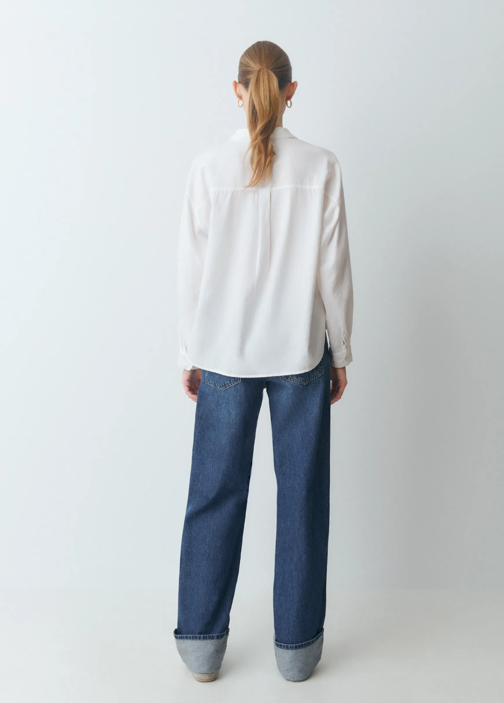 Camisa básica lisa*Brownie Clearance