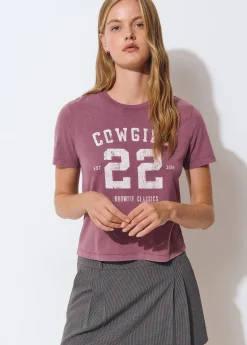 Camiseta lavada print posicional*Brownie Discount