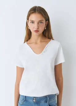 Camiseta manga corta algodón flame botones*Brownie Online