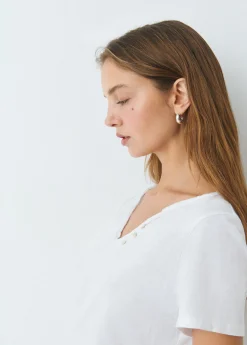 Camiseta manga corta algodón flame botones*Brownie Online