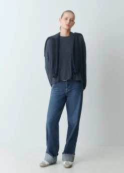 Camiseta manga larga raya tejida*Brownie Hot