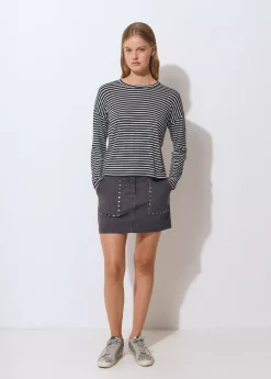 Camiseta manga larga raya tejida*Brownie Sale