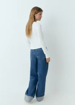 Camiseta manga larga texto foil*Brownie