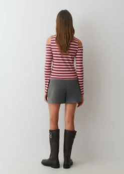 Camiseta raya lurex cut-out hombro*Brownie Discount