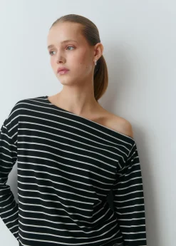 Camiseta raya lurex escote barco*Brownie Discount