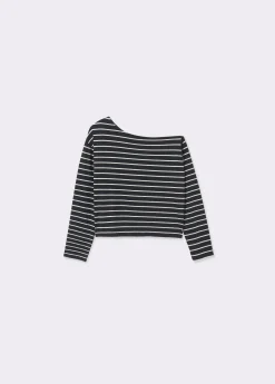 Camiseta raya lurex escote barco*Brownie Discount