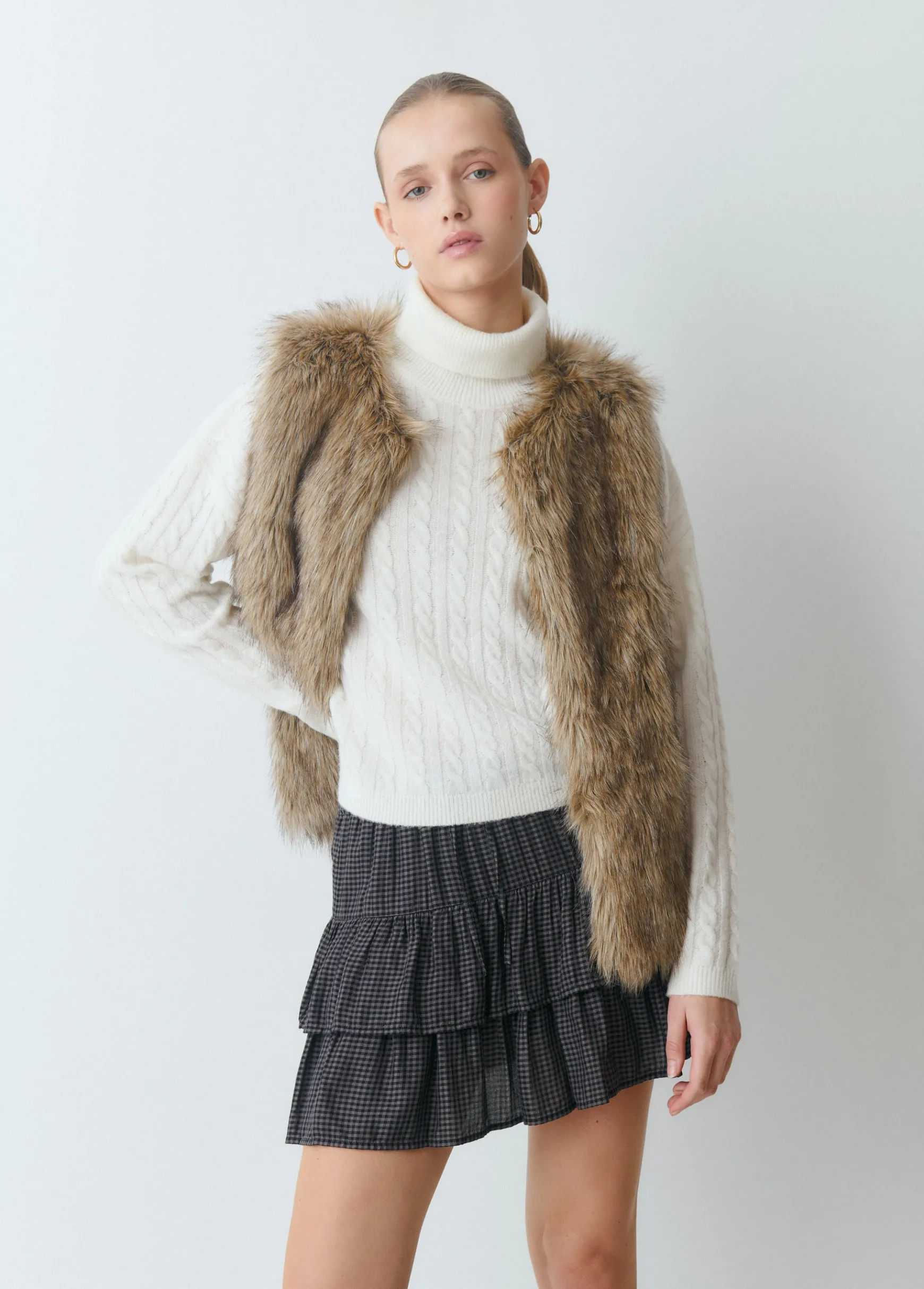 Chaleco efecto pelo*Brownie Clearance