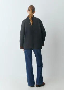 Chaqueta encerada con chaleco borrego extraíble*Brownie Hot