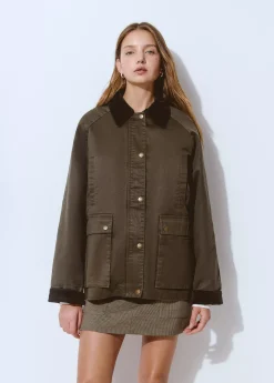 Chaqueta encerada con chaleco borrego extraíble*Brownie Best