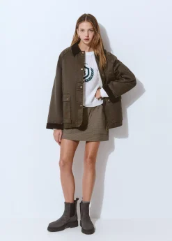 Chaqueta encerada con chaleco borrego extraíble*Brownie Best