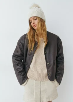 Chaqueta reversible doble faz efecto piel*Brownie Discount