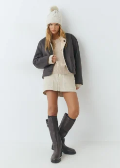 Chaqueta reversible doble faz efecto piel*Brownie Discount