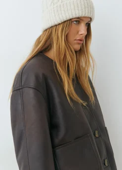 Chaqueta reversible doble faz efecto piel*Brownie Discount