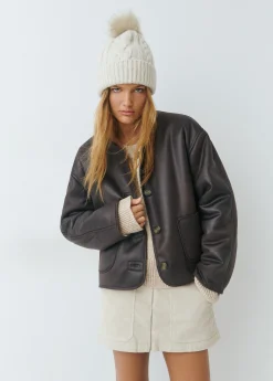 Chaqueta reversible doble faz efecto piel*Brownie Discount