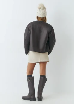 Chaqueta reversible doble faz efecto piel*Brownie Discount